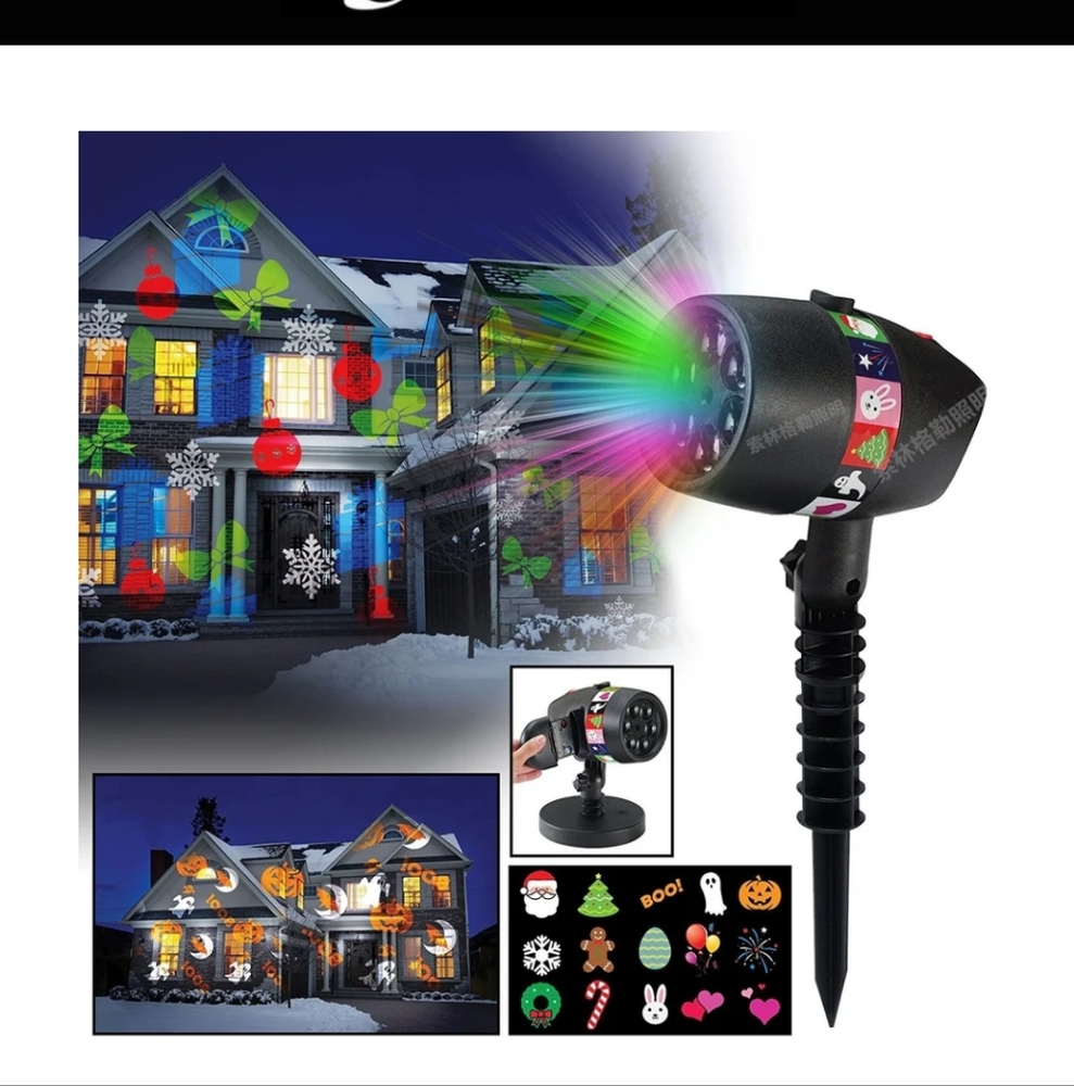 Holiday Theme Projector, Xmas, Halloween, Easter, Birthday,Valentines, Patriotic